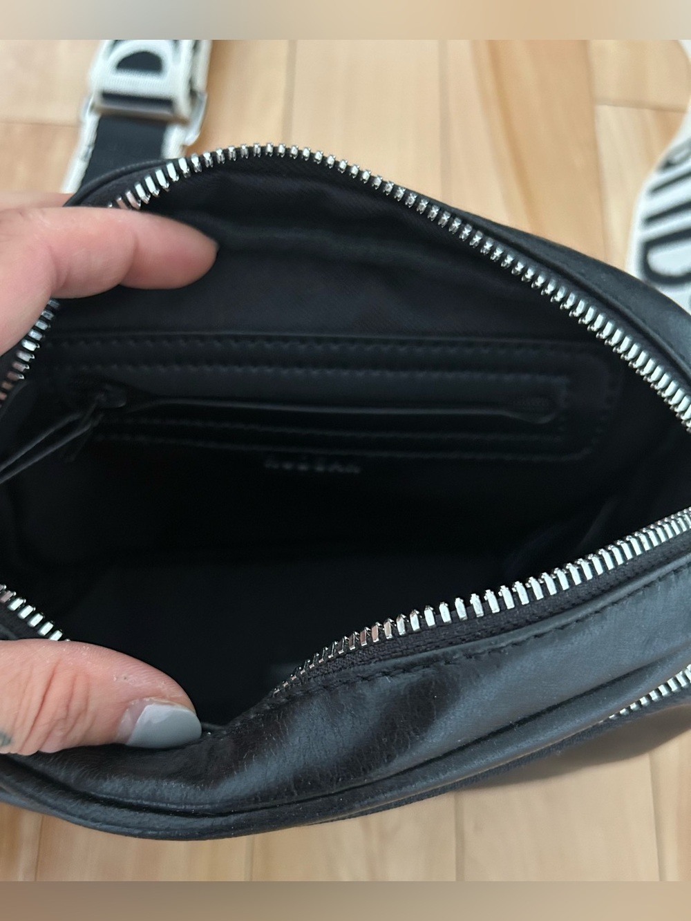 RUDSAK Black Crossbody Bag with White Branded Strap - Picture 3 of 5